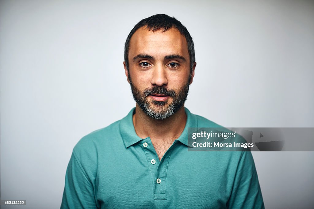 Mature businessman over white background