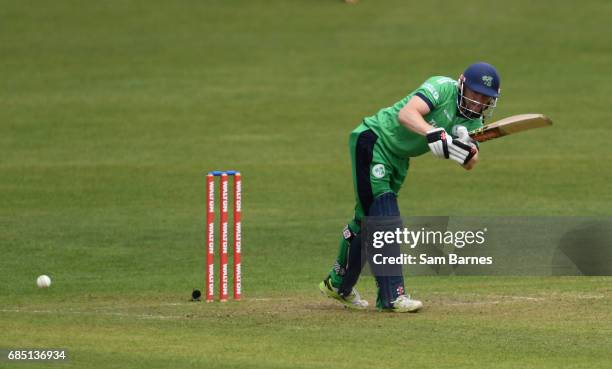 Dublin , Ireland - 19 May 2017; Niall O'Brien of Ireland during the One Day International match between Ireland and Bangladesh at Malahide Cricket...