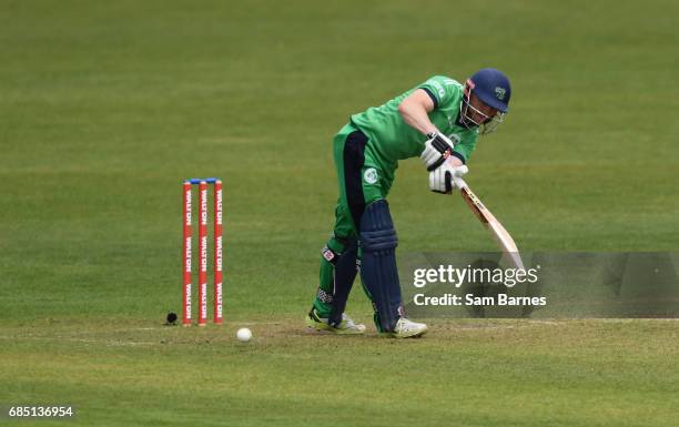 Dublin , Ireland - 19 May 2017; Niall O'Brien of Ireland during the One Day International match between Ireland and Bangladesh at Malahide Cricket...