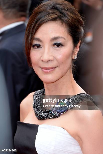 Michelle Yeoh attends the "Nelyobov " screening during the 70th annual Cannes Film Festival at Palais des Festivals on May 18, 2017 in Cannes, France.