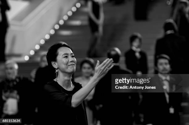 Japanese director Naomi Kawase attends the 'Blade Of The Immortal ' premiere during the 70th annual Cannes Film Festival at on May 18, 2017 in...