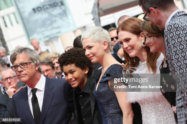 Todd Haynes, Jaden Michael, Michelle Williams, Julianne Moore, Millicent Simmonds, Brian Selznic attend the "Wonderstruck " screening during the 70th...