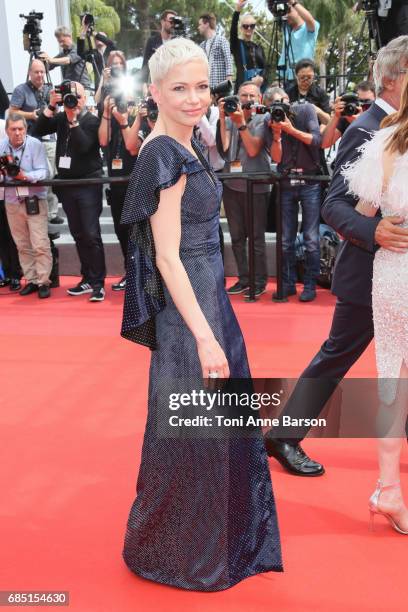 Actress Michelle Williams attends the "Wonderstruck " screening during the 70th annual Cannes Film Festival at Palais des Festivals on May 18, 2017...