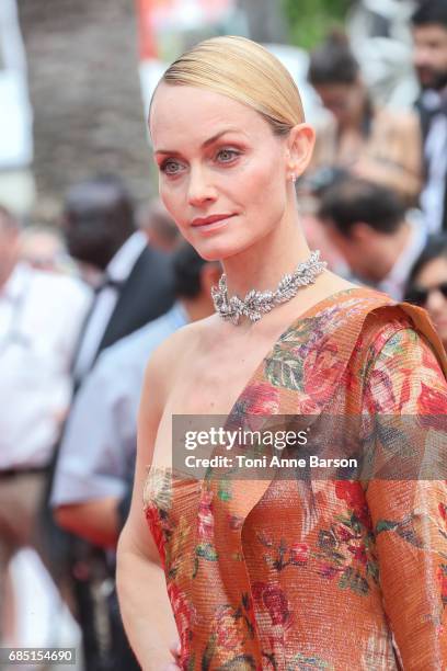 Amber Valletta attend the "Wonderstruck " screening during the 70th annual Cannes Film Festival at Palais des Festivals on May 18, 2017 in Cannes,...