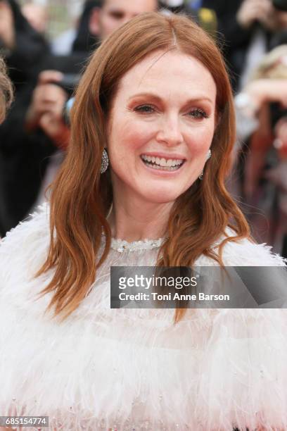 Actress Julianne Moore attends the "Wonderstruck " screening during the 70th annual Cannes Film Festival at Palais des Festivals on May 18, 2017 in...