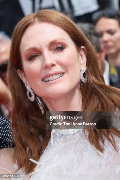 Actress Julianne Moore attends the "Wonderstruck " screening during the 70th annual Cannes Film Festival at Palais des Festivals on May 18, 2017 in...