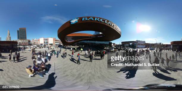 An exterior view of Barclays Center in Brooklyn, New York on April 8, 2017. NOTE TO USER: User expressly acknowledges and agrees that, by downloading...