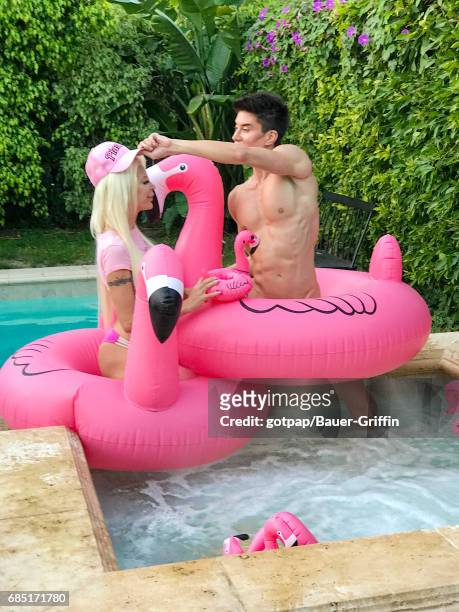 Justin Jedlica and Angelique Morgan are seen on May 18, 2017 in Los Angeles, California.