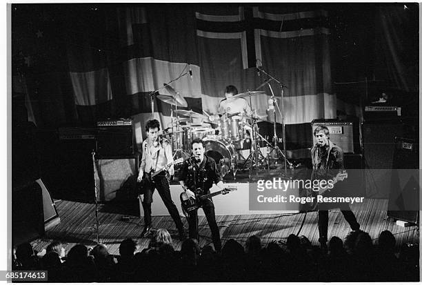 The Clash in concert on the first night of their 1979 American tour.