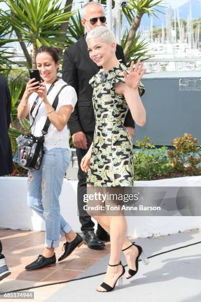 Michelle Williams attends the "Wonderstruck" photocall during the 70th annual Cannes Film Festival at Palais des Festivals on May 18, 2017 in Cannes,...