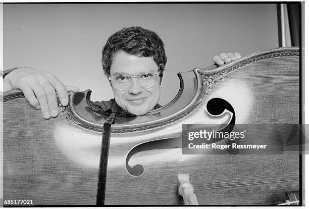 Jazz Musician Charlie Haden with His Bass