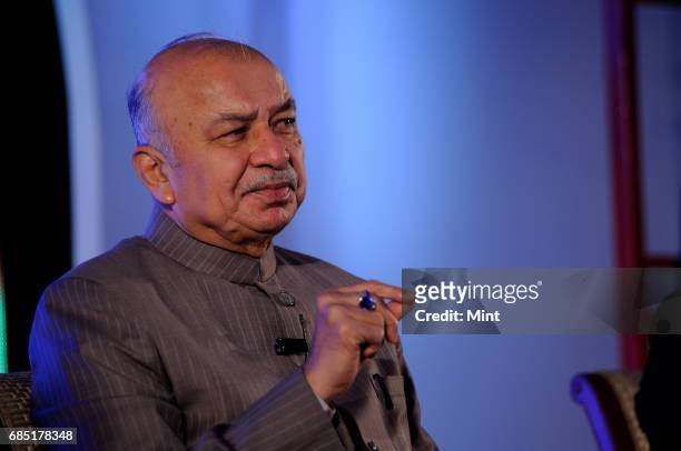 Sushilkumar Shinde, Minister of Power, photographed at a power submit in New Delhi.