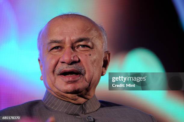 Sushilkumar Shinde, Minister of Power, photographed at a power submit in New Delhi.