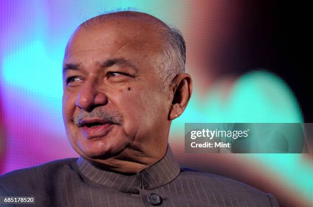 Sushilkumar Shinde, Minister of Power, photographed at a power submit in New Delhi.