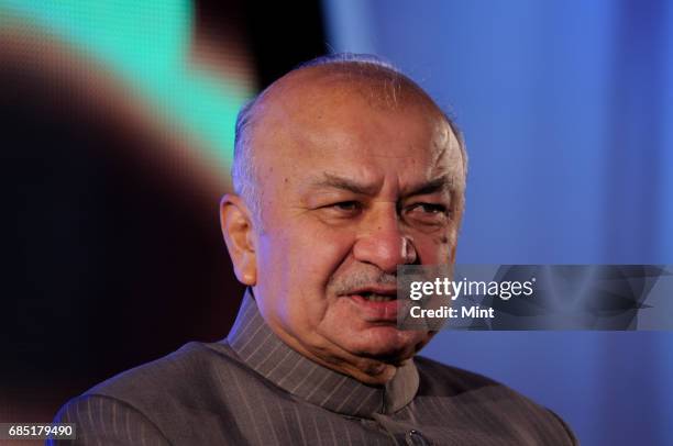 Sushilkumar Shinde, Minister of Power, photographed at a power submit in New Delhi.