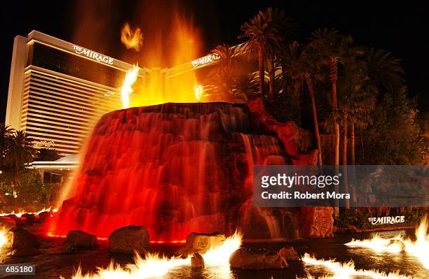 The Mirage Hotel and Casino is seen on May 30, 2002 in Las Vegas, Nevada.