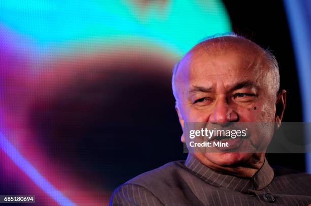 Sushilkumar Shinde, Minister of Power, photographed at a power submit in New Delhi.