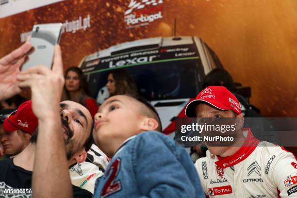 Kris Meeke during the autograph session of WRC Vodafone Rally de Portugal 2017, at Matosinhos in Portugal on May 18, 2017.