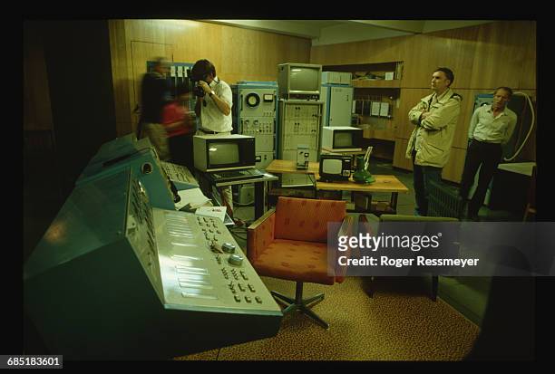 Imaging control room for the Bolshoi Teleskop Azimutalnyi, or Big Alt-azimuth Telescope. It was the largest telescope in the world from 1976 to 1991....