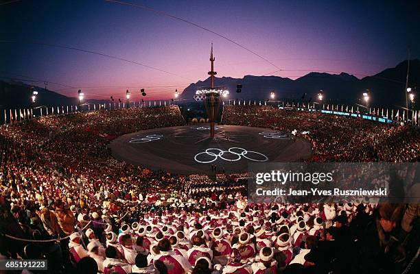 Opening ceremony of the 1992 Winter Olympic Games in Albertville.