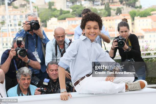 Jaden Michael attends the "Wonderstruck" photocall during the 70th annual Cannes Film Festival at Palais des Festivals on May 18, 2017 in Cannes,...