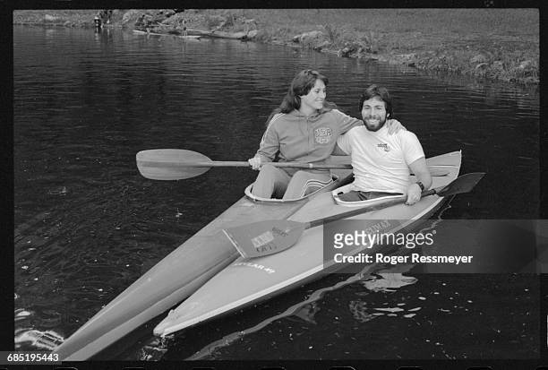 Steve and Candi Wozniak kayak on their property. In 1976, before she married Steve, Candi Wozniak competed in kayak racing in the 1976 Olympics. |...