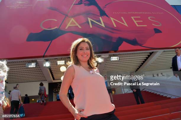 Lea Salame attends the "Faces, Places " screening during the 70th annual Cannes Film Festival at Palais des Festivals on May 19, 2017 in Cannes,...