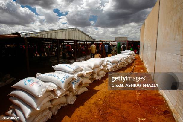 Picture shows South Sudanese refugees at a UN camp in al-Waral, in Sudan's White Nile state, south of Khartoum, on May 18 2017. More than 95,000...