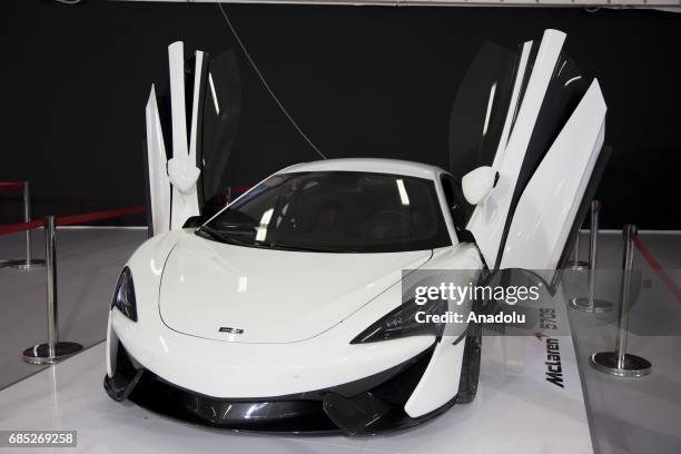 McLaren 570s is on display during the Naples Motor Show 2017 at Mostra d Oltremare in Naples, Italy on May 19, 2017.