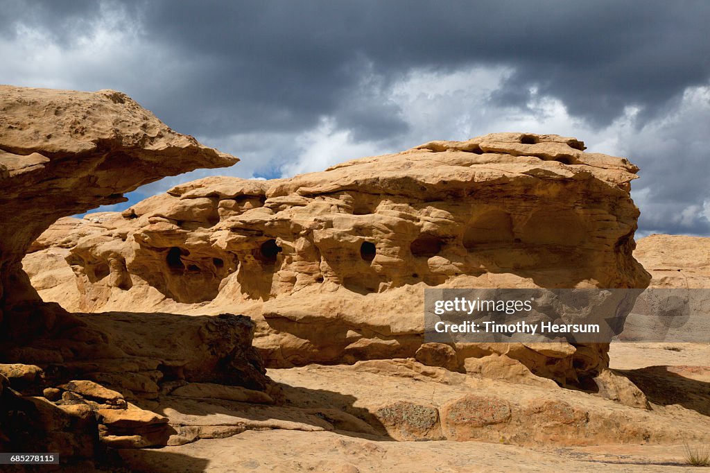 Weathered sandstone rock formation