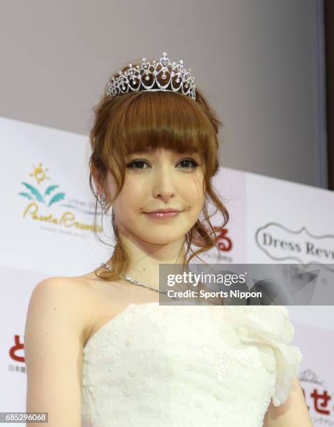 Model Lena Fujii attends Dres Sale opening ceremony on June 5, 2014 in Tokyo, Japan.