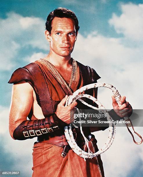 Actor Charlton Heston as Judah Ben-Hur in the historical epic 'Ben-Hur', 1959.