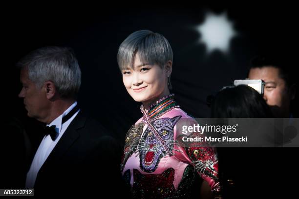 Li Yuchun is spotted during the 70th annual Cannes Film Festival at on May 19, 2017 in Cannes, France.