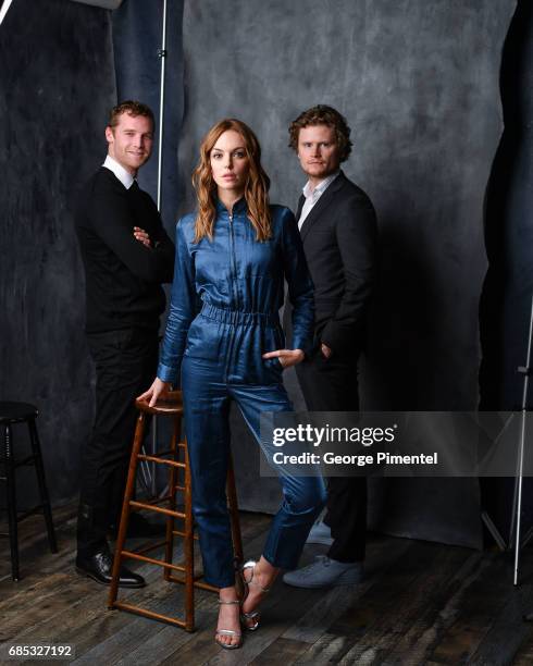 Jared Keeso, Michelle Mylett and Nathan Dales pose at the 2017 Juno Awards Portrait Studio at the Canadian Tire Centre on April 1, 2017 in Ottawa,...