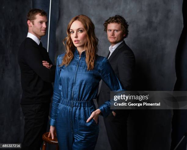 Jared Keeso, Michelle Mylett and Nathan Dales pose at the 2017 Juno Awards Portrait Studio at the Canadian Tire Centre on April 1, 2017 in Ottawa,...