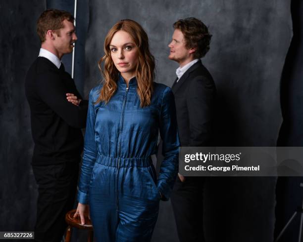 Jared Keeso, Michelle Mylett and Nathan Dales pose at the 2017 Juno Awards Portrait Studio at the Canadian Tire Centre on April 1, 2017 in Ottawa,...