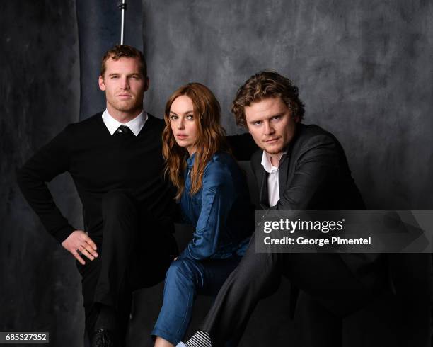 Jared Keeso, Michelle Mylett and Nathan Dales pose at the 2017 Juno Awards Portrait Studio at the Canadian Tire Centre on April 1, 2017 in Ottawa,...