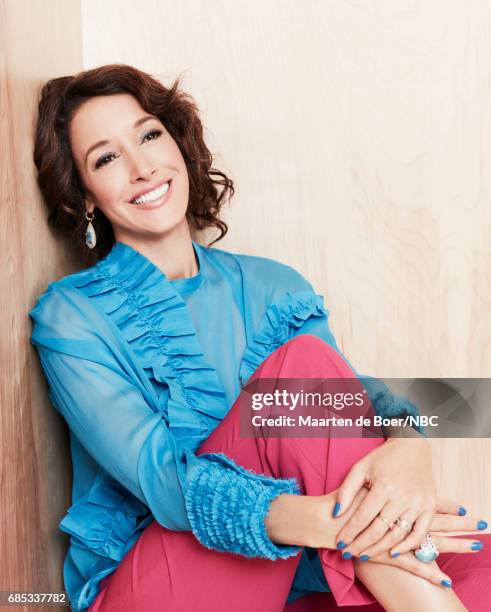 Jennifer Beals of "Taken" poses for a photo during NBCUniversal Upfront Events - Season 2017 Portraits Session at Ritz Carlton Hotel on May 15, 2017...