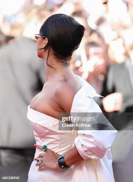 Rihanna attends the "Okja" screening during the 70th annual Cannes Film Festival at Palais des Festivals on May 19, 2017 in Cannes, France.