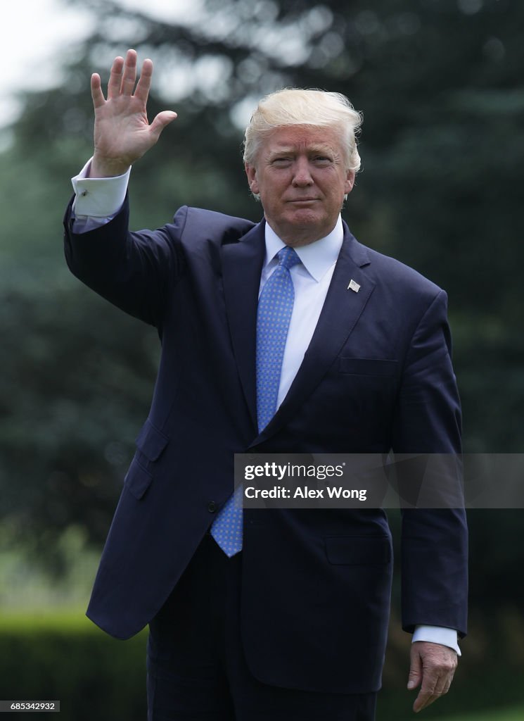 President Trump Departs White House For First Overseas Trip