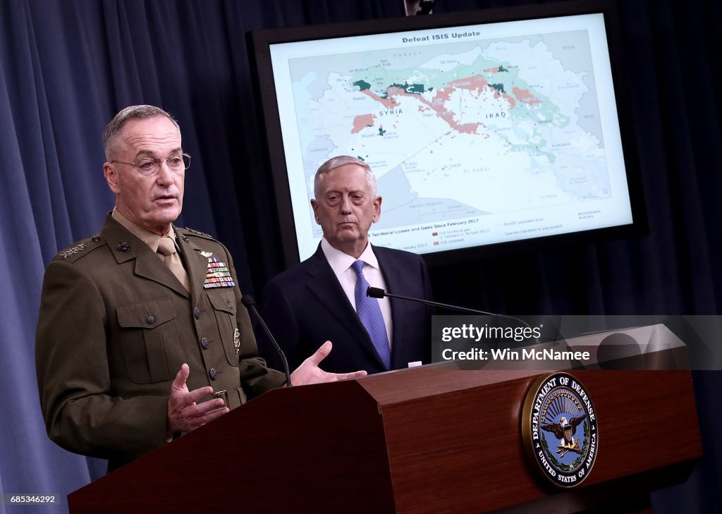 DOD Secretary Mattis And Chairman Of Joint Chiefs Dunford Brief Press On ISIL