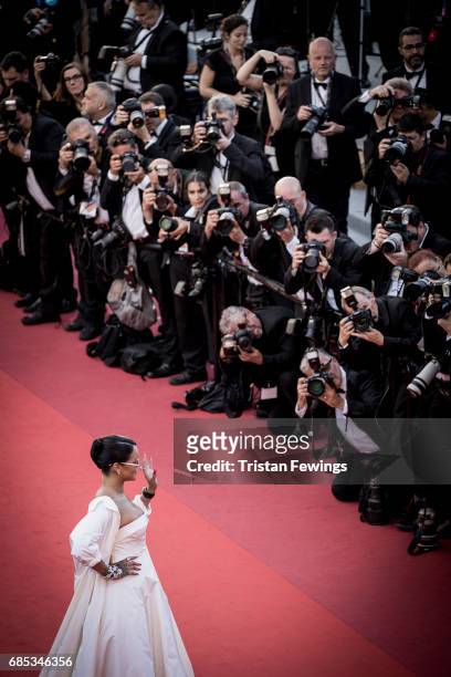 Rihanna attends the "Okja" screening during the 70th annual Cannes Film Festival at on May 19, 2017 in Cannes, France.