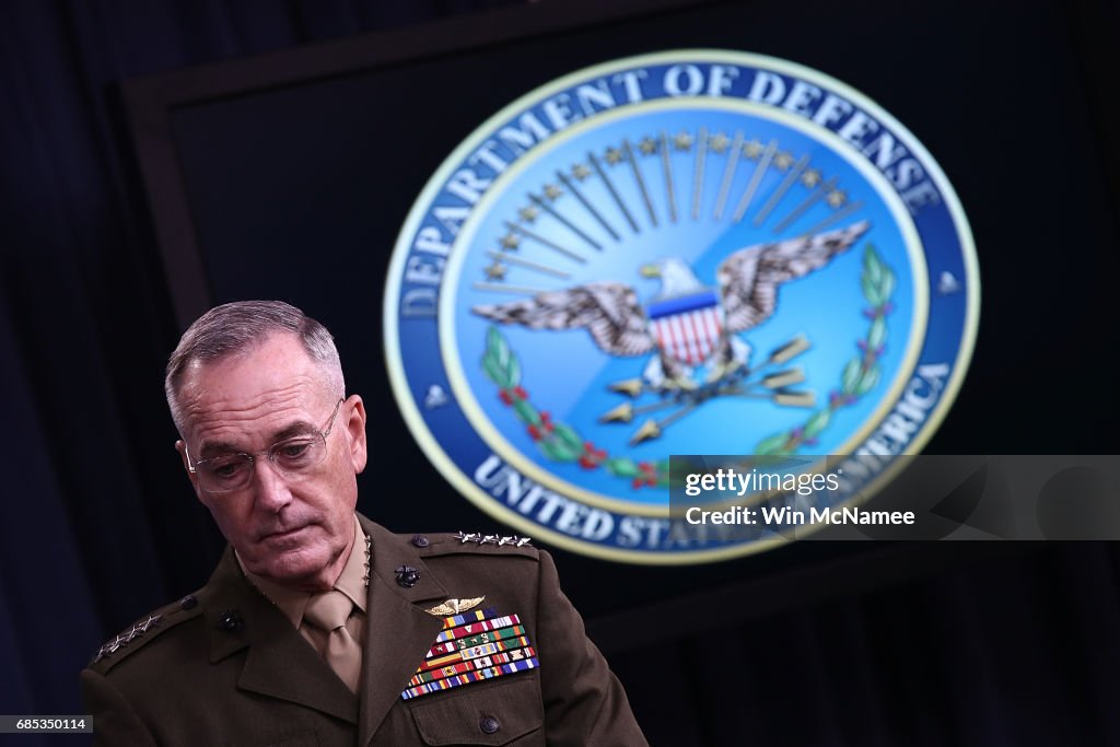 DOD Secretary Mattis And Chairman Of Joint Chiefs Dunford Brief Press On ISIL