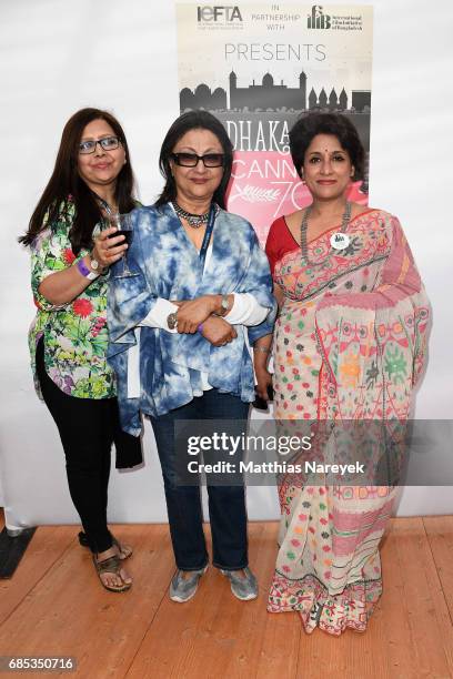 Samia Zaman attends From Dhaka to Cannes: A Celebration of Talent hosted by the International Emerging Film Talent Association at La Plage Royale on...