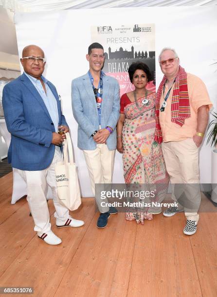 Guests, Marco Orsini, Samia Zaman and Gary Springer attend From Dhaka to Cannes: A Celebration of Talent hosted by the International Emerging Film...