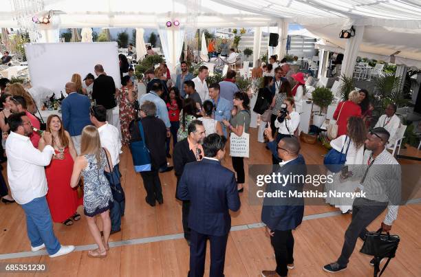 Guests attend From Dhaka to Cannes: A Celebration of Talent hosted by the International Emerging Film Talent Association at La Plage Royale on May...
