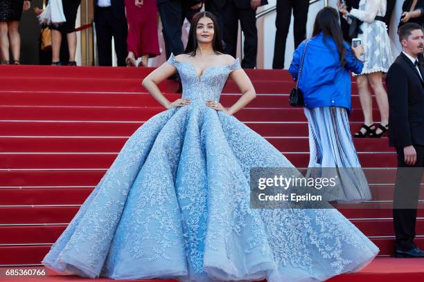 Aishwarya Rai attends the "Okja" screening during the 70th annual Cannes Film Festival at Palais des Festivals on May 19, 2017 in Cannes, France.