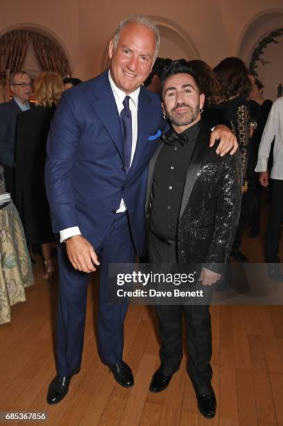 Charles Finch and Johnny Coca attend The 9th Annual Filmmakers Dinner hosted by Charles Finch and Jaeger-LeCoultre at Hotel du Cap-Eden-Roc on May...