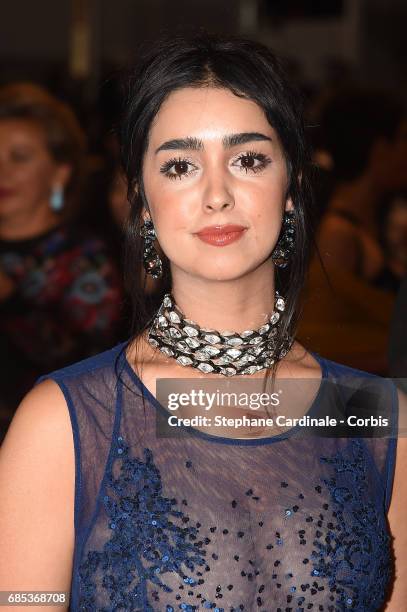 Actress Mariam Al Ferjani from the movie 'Alaka Kaf Ifrit ' attends the "Jupiter's Moon" premiere during the 70th annual Cannes Film Festival at...