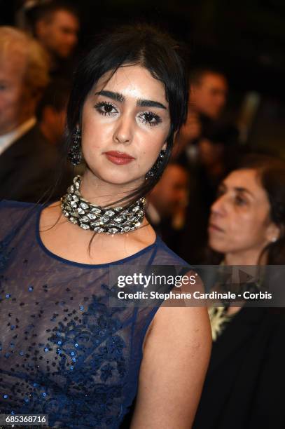 Actress Mariam Al Ferjani from the movie 'Alaka Kaf Ifrit ' attends the "Jupiter's Moon" premiere during the 70th annual Cannes Film Festival at...